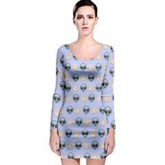 Alien Pattern Long Sleeve Bodycon Dress by Sapixe