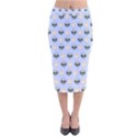 Alien Pattern Velvet Midi Pencil Skirt View1