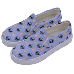 Alien Pattern Kids  Canvas Slip Ons