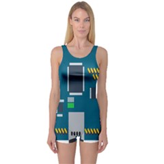 Amphisbaena Two Platform Dtn Node Vector File One Piece Boyleg Swimsuit by Sapixe