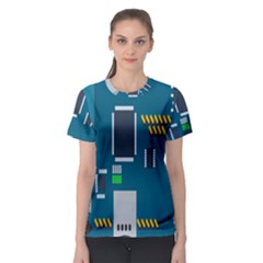 Amphisbaena Two Platform Dtn Node Vector File Women s Sport Mesh Tee