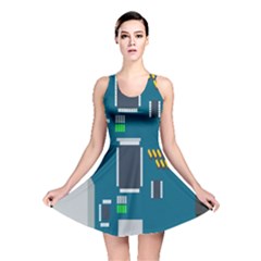 Amphisbaena Two Platform Dtn Node Vector File Reversible Skater Dress by Sapixe