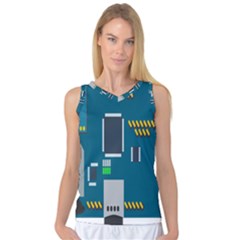 Amphisbaena Two Platform Dtn Node Vector File Women s Basketball Tank Top by Sapixe