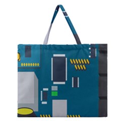 Amphisbaena Two Platform Dtn Node Vector File Zipper Large Tote Bag by Sapixe