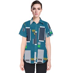 Amphisbaena Two Platform Dtn Node Vector File Women s Short Sleeve Shirt