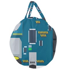 Amphisbaena Two Platform Dtn Node Vector File Giant Round Zipper Tote