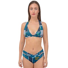 Amphisbaena Two Platform Dtn Node Vector File Double Strap Halter Bikini Set by Sapixe