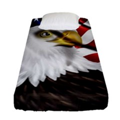 American Eagle Flag Sticker Symbol Of The Americans Fitted Sheet (single Size) by Sapixe