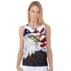 American Eagle Flag Sticker Symbol Of The Americans Women s Basketball Tank Top by Sapixe