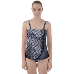 Architecture Roof Structure Modern Twist Front Tankini Set