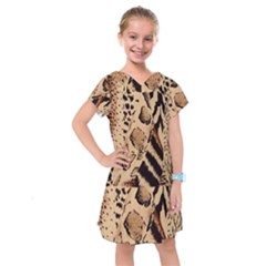 Animal Fabric Patterns Kids  Drop Waist Dress by Sapixe