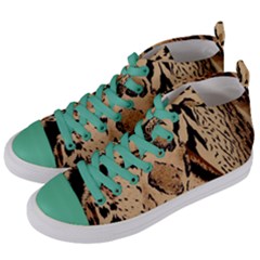 Animal Fabric Patterns Women s Mid-top Canvas Sneakers