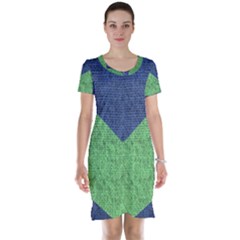 Arrow Texture Background Pattern Short Sleeve Nightdress