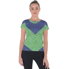 Arrow Texture Background Pattern Short Sleeve Sports Top 