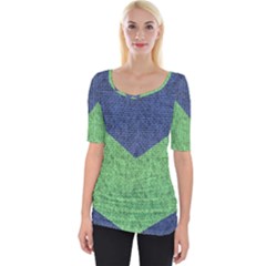 Arrow Texture Background Pattern Wide Neckline Tee