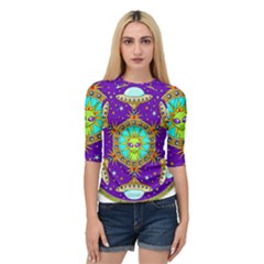 Alien Mandala Quarter Sleeve Raglan Tee