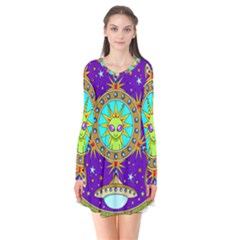 Alien Mandala Flare Dress by Sapixe