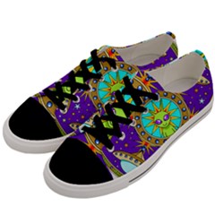 Alien Mandala Men s Low Top Canvas Sneakers