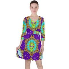 Alien Mandala Ruffle Dress