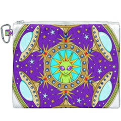 Alien Mandala Canvas Cosmetic Bag (xxxl)