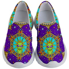 Alien Mandala Kid s Lightweight Slip Ons