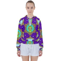 Alien Mandala Women s Tie Up Sweat