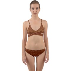 Art Abstract Pattern Wrap Around Bikini Set