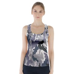 Army Camo Pattern Racer Back Sports Top by Sapixe