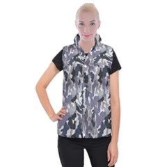 Army Camo Pattern Women s Button Up Vest by Sapixe