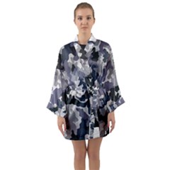 Army Camo Pattern Long Sleeve Kimono Robe