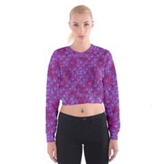 Grunge Texture Pattern Cropped Sweatshirt by dflcprints