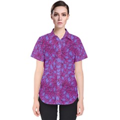 Grunge Texture Pattern Women s Short Sleeve Shirt