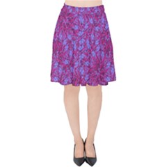 Grunge Texture Pattern Velvet High Waist Skirt by dflcprints