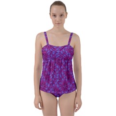 Grunge Texture Pattern Twist Front Tankini Set by dflcprints