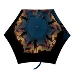 Art Sunset Anime Afternoon Mini Folding Umbrellas by Sapixe