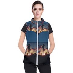 Art Sunset Anime Afternoon Women s Puffer Vest