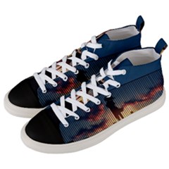 Art Sunset Anime Afternoon Men s Mid-top Canvas Sneakers