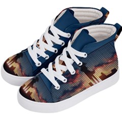 Art Sunset Anime Afternoon Kid s Hi-top Skate Sneakers by Sapixe