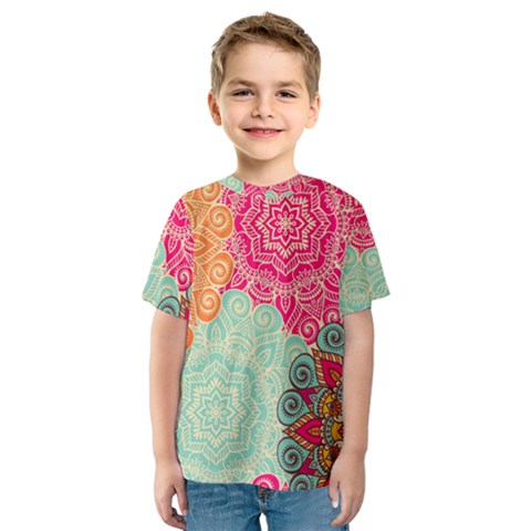 Art Abstract Pattern Kids  Sport Mesh Tee by Sapixe