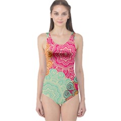 Art Abstract Pattern One Piece Swimsuit by Sapixe