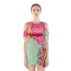 Art Abstract Pattern Shoulder Cutout One Piece by Sapixe