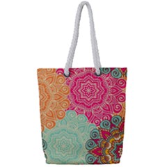 Art Abstract Pattern Full Print Rope Handle Tote (small)