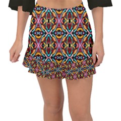 Colorful-20 Fishtail Mini Chiffon Skirt