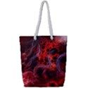 Art Space Abstract Red Line Full Print Rope Handle Tote (Small) View1