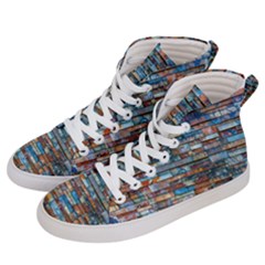 Colorful-21 Men s Hi-top Skate Sneakers