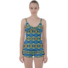 Colorful-22 Tie Front Two Piece Tankini by ArtworkByPatrick