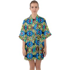 Colorful-22 Quarter Sleeve Kimono Robe by ArtworkByPatrick