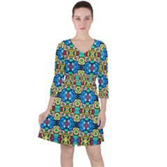 Colorful-22 Ruffle Dress