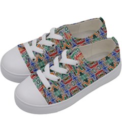 Colorful-23 Kids  Low Top Canvas Sneakers by ArtworkByPatrick