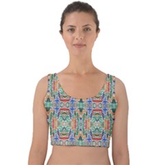 Colorful-23 Velvet Crop Top